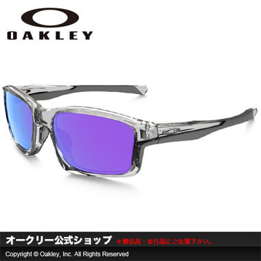 【OAKLEY】オークリーコピー ブランド公式ショップ チェーンリンクアジアンフィット(CHAINLINK ASIAN FIT) フレームカラー（Polished Clear） レンズカラー（Violet Iridium） ミラー（イリジウム）レンズ メンズライフスタイルサングラス